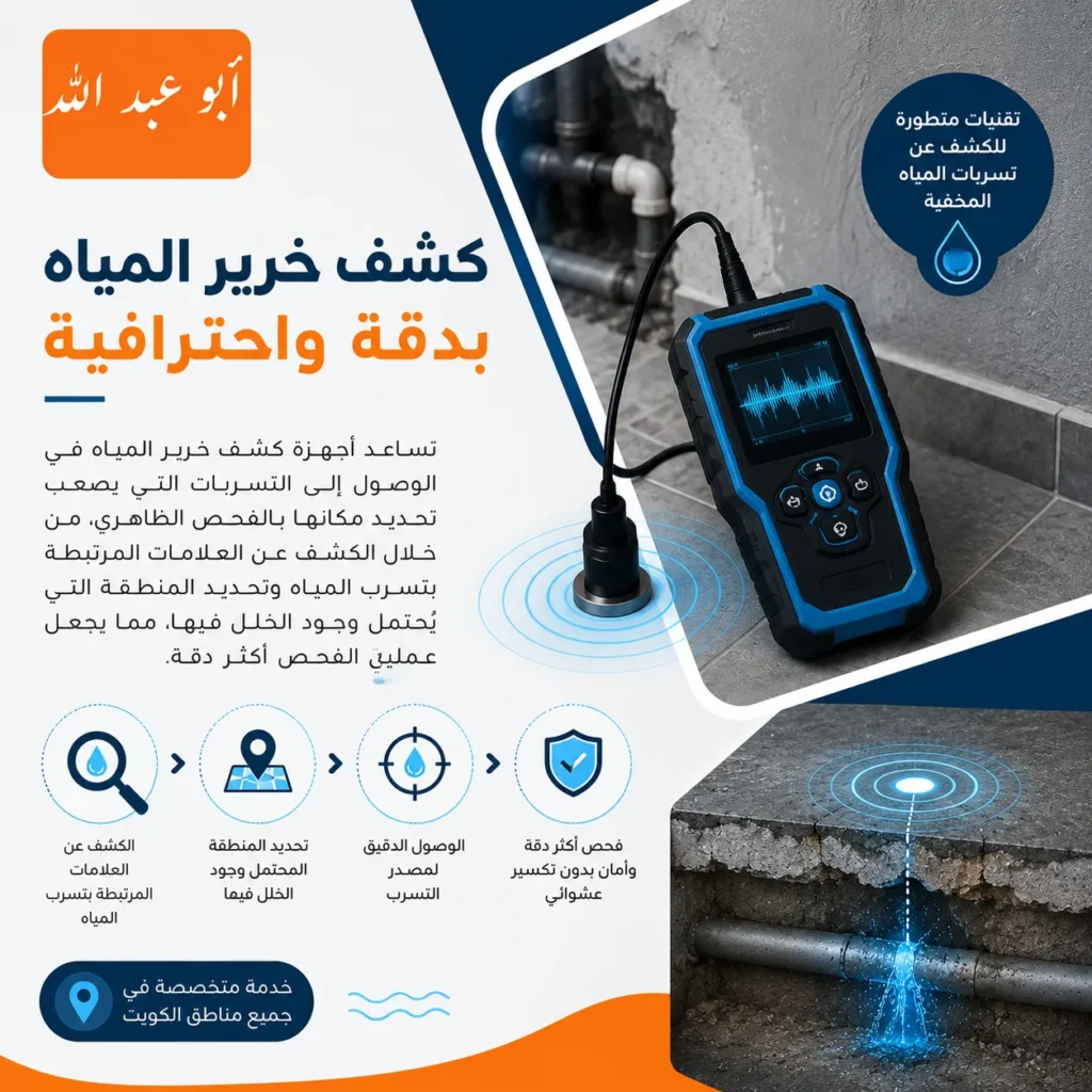 كشف تسربات المياه باستخدام جهاز كشف الخرير