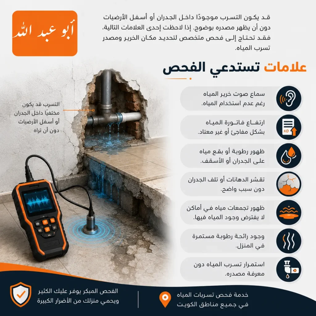علامات تشير إلى وجود تسرب مياه مخفي
